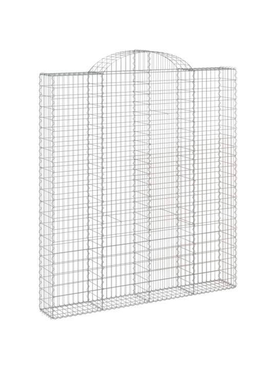 Klenuté gabionové koše 11ks 200x30x220/240cm pozinkované železo