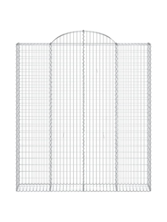Klenuté gabionové koše 11ks 200x30x220/240cm pozinkované železo