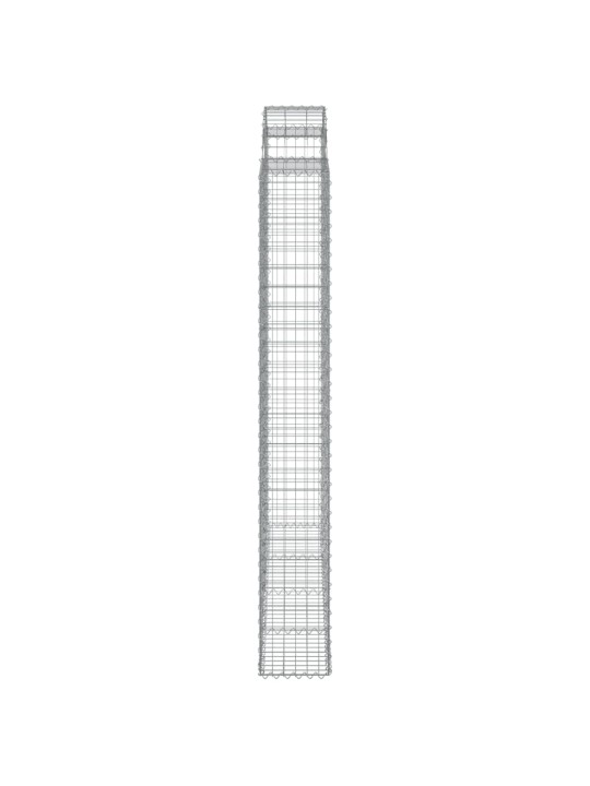 Klenuté gabionové koše 11ks 200x30x220/240cm pozinkované železo