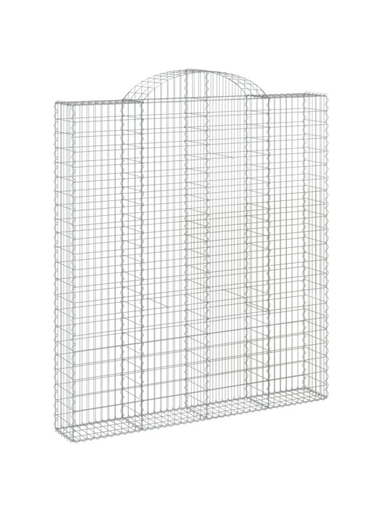 Klenuté gabionové koše 12ks 200x30x220/240cm pozinkované železo