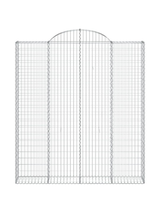 Klenuté gabionové koše 12ks 200x30x220/240cm pozinkované železo