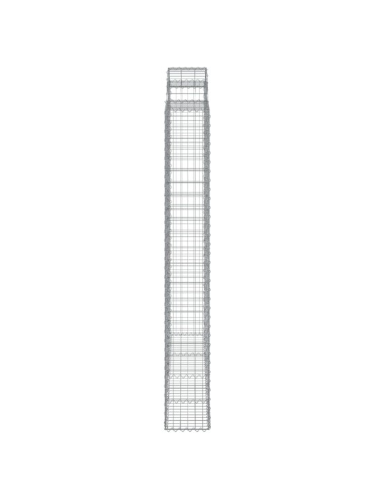 Klenuté gabionové koše 12ks 200x30x220/240cm pozinkované železo