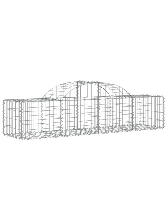 Klenuté gabionové koše 2 ks 200x50x40/60 cm pozinkované železo