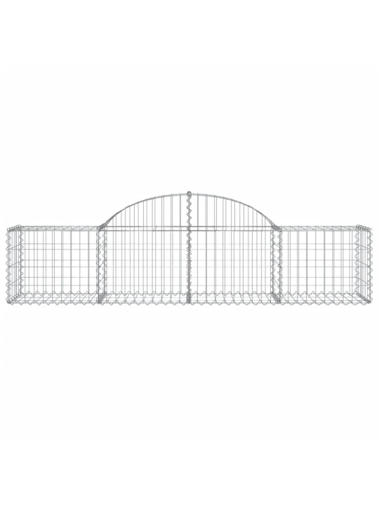Klenuté gabionové koše 10 ks 200x50x40/60 cm pozinkované železo