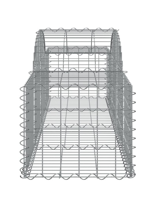 Klenuté gabionové koše 10 ks 200x50x40/60 cm pozinkované železo