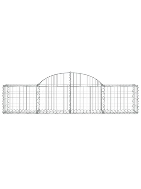 Klenuté gabionové koše 11 ks 200x50x40/60 cm pozinkované železo