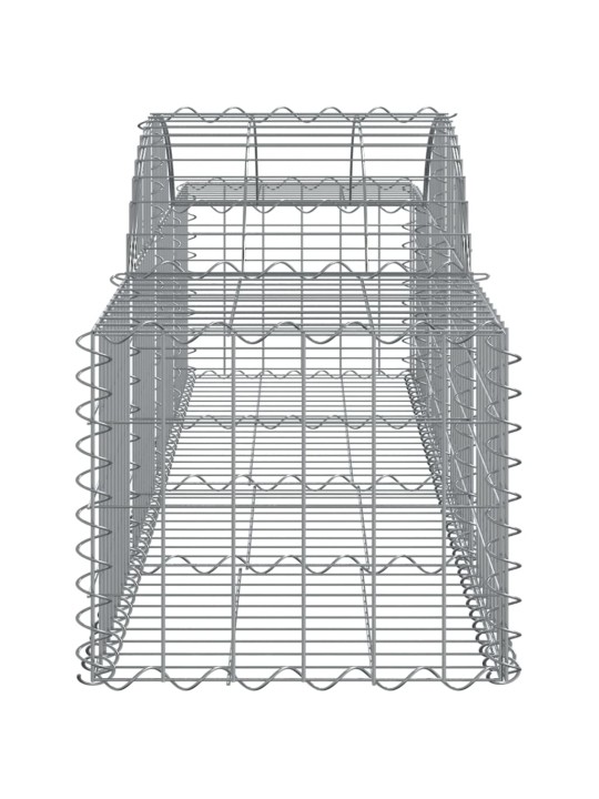 Klenuté gabionové koše 11 ks 200x50x40/60 cm pozinkované železo