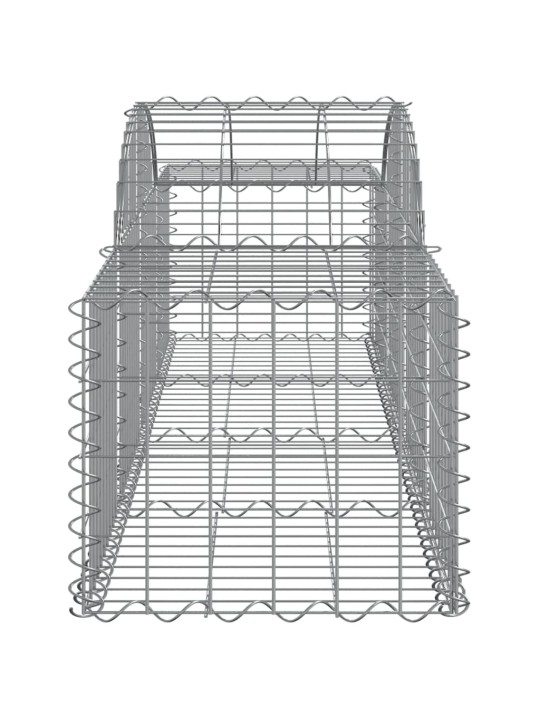 Klenuté gabionové koše 12 ks 200x50x40/60 cm pozinkované železo