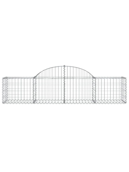 Klenuté gabionové koše 13 ks 200x50x40/60 cm pozinkované železo