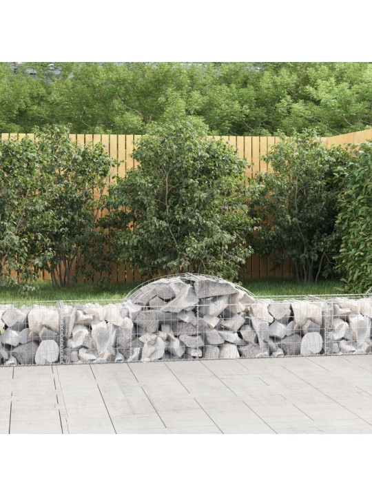 Klenuté gabionové koše 15 ks 200x50x40/60 cm pozinkované železo