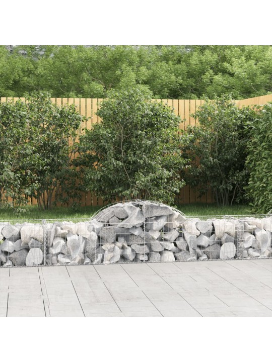 Klenuté gabionové koše 25 ks 200x50x40/60 cm pozinkované železo
