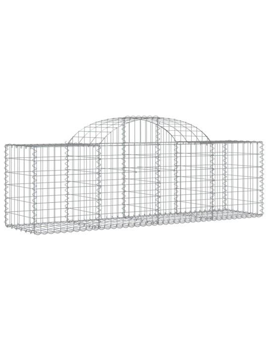 Klenuté gabionové koše 4 ks 200x50x60/80 cm pozinkované železo