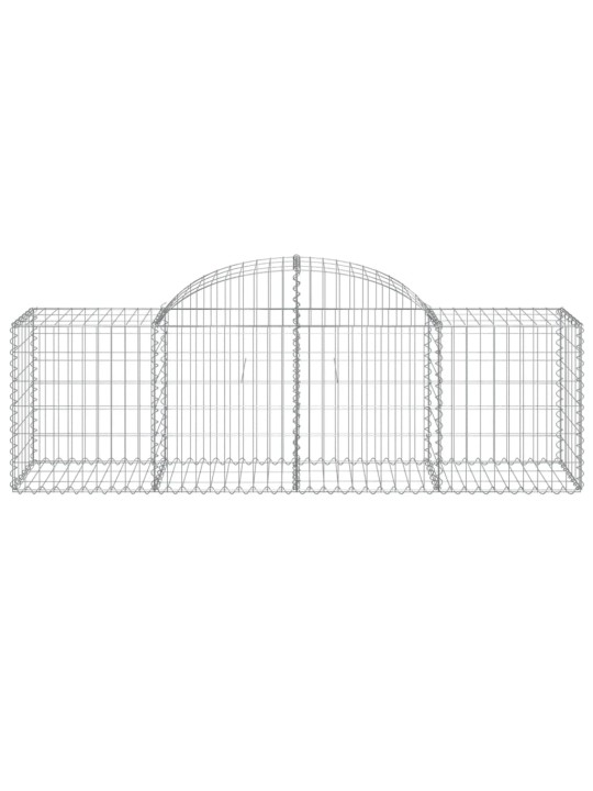 Klenuté gabionové koše 10 ks 200x50x60/80 cm pozinkované železo