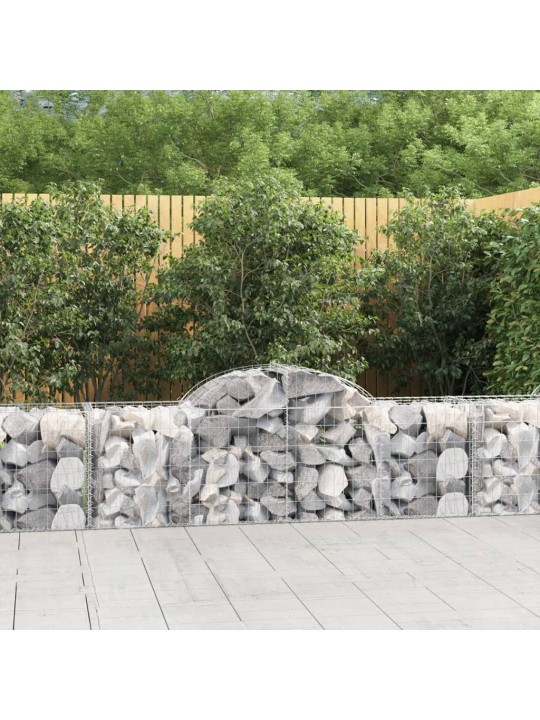 Klenuté gabionové koše 10 ks 200x50x60/80 cm pozinkované železo