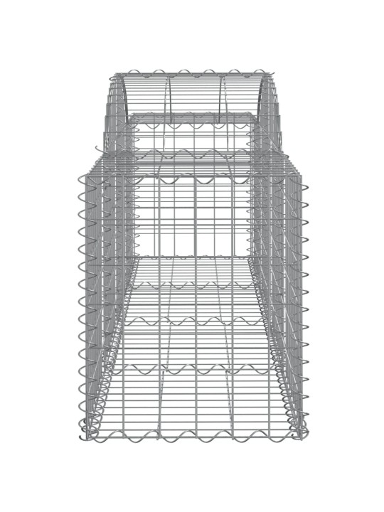 Klenuté gabionové koše 11 ks 200x50x60/80 cm pozinkované železo