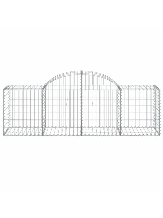 Klenuté gabionové koše 12 ks 200x50x60/80 cm pozinkované železo
