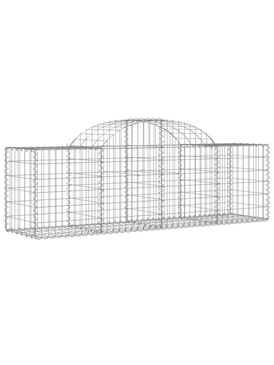 Klenuté gabionové koše 14 ks 200x50x60/80 cm pozinkované železo