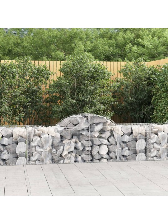 Klenuté gabionové koše 15 ks 200x50x60/80 cm pozinkované železo