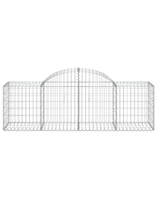 Klenuté gabionové koše 18 ks 200x50x60/80 cm pozinkované železo