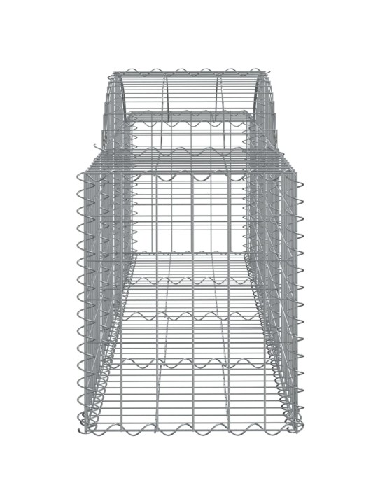 Klenuté gabionové koše 18 ks 200x50x60/80 cm pozinkované železo