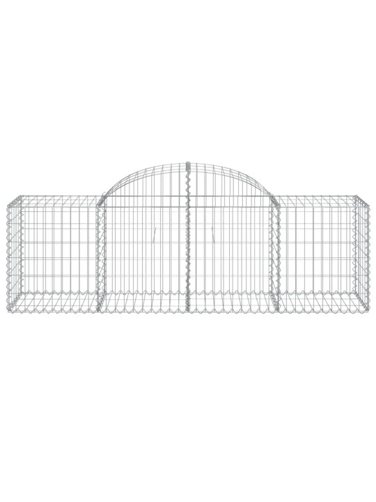 Klenuté gabionové koše 25 ks 200x50x60/80 cm pozinkované železo