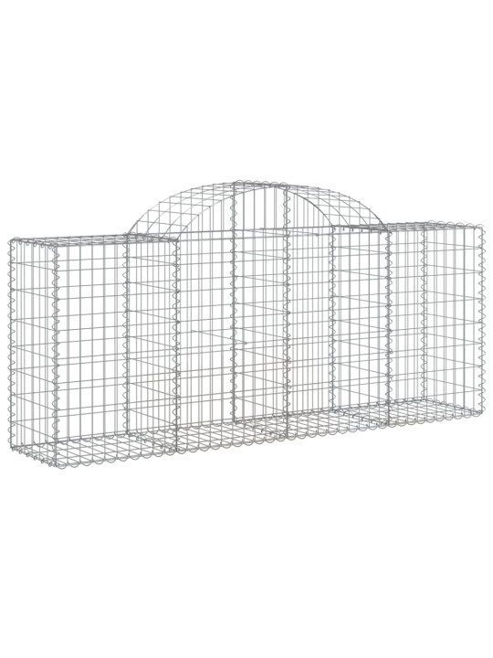 Klenuté gabionové koše 2 ks 200x50x80/100 cm pozinkované železo