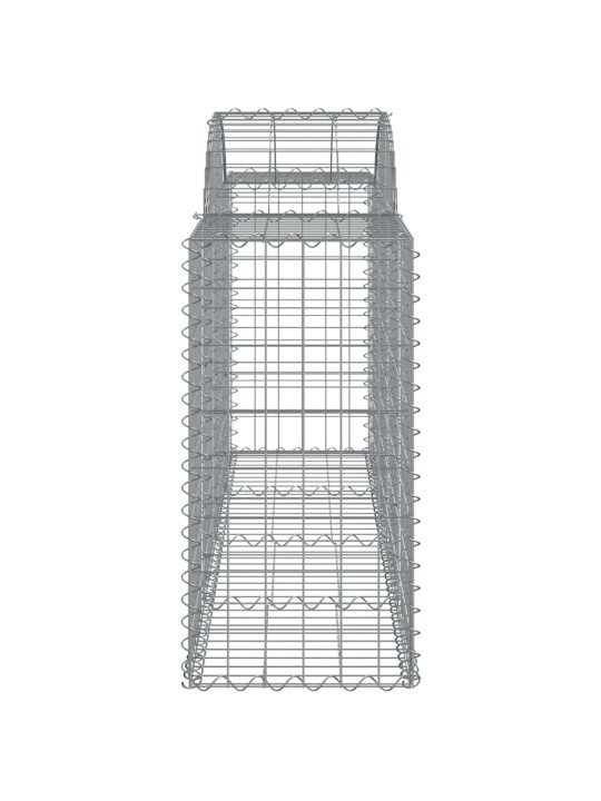 Klenuté gabionové koše 2 ks 200x50x80/100 cm pozinkované železo
