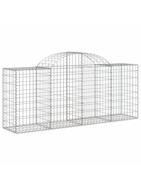 Klenuté gabionové koše 4 ks 200x50x80/100 cm pozinkované železo