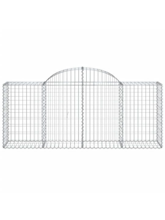 Klenuté gabionové koše 4 ks 200x50x80/100 cm pozinkované železo