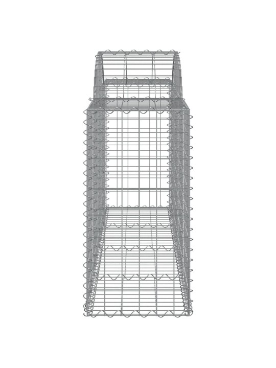 Klenuté gabionové koše 7 ks 200x50x80/100 cm pozinkované železo