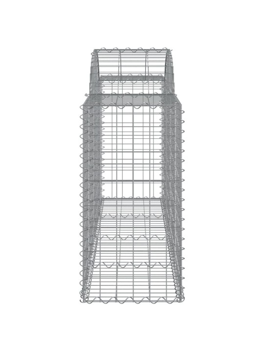 Klenuté gabionové koše 11ks 200x50x80/100 cm pozinkované železo