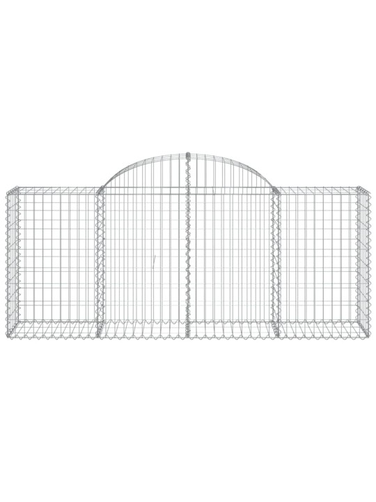 Klenuté gabionové koše 15ks 200x50x80/100 cm pozinkované železo