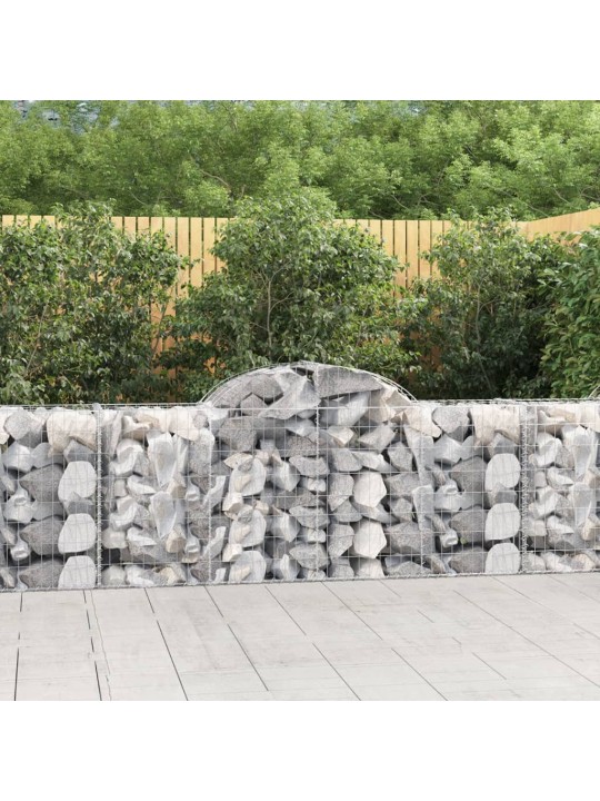 Klenuté gabionové koše 15ks 200x50x80/100 cm pozinkované železo