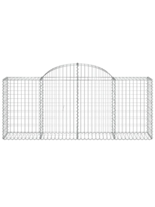 Klenuté gabionové koše 25ks 200x50x80/100 cm pozinkované železo