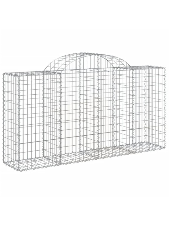 Klenuté gabionové koše 3 ks 200x50x100/120cm pozinkované železo