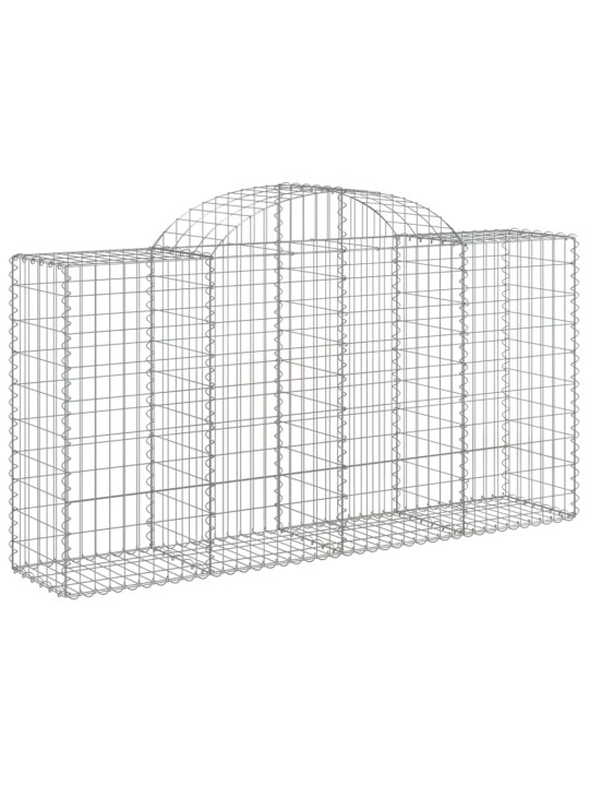 Klenuté gabionové koše 11ks 200x50x100/120cm pozinkované železo