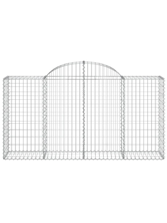 Klenuté gabionové koše 11ks 200x50x100/120cm pozinkované železo