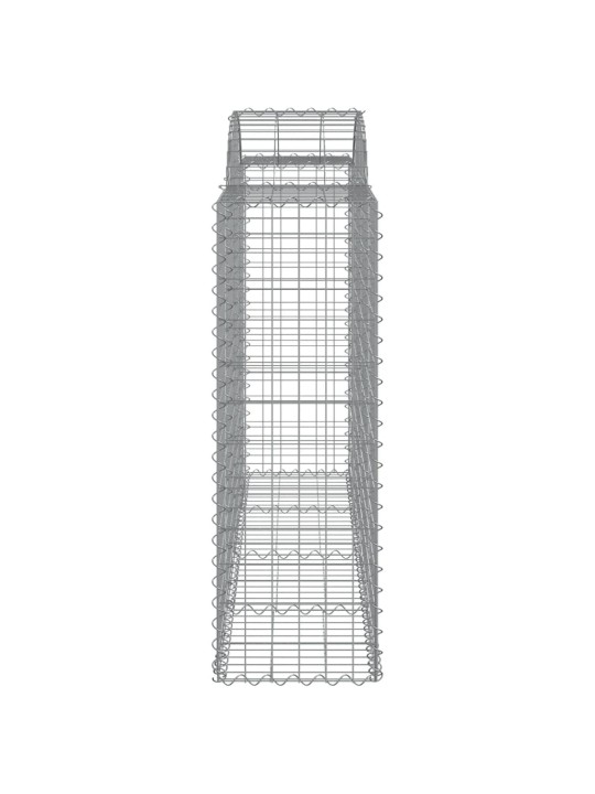 Klenuté gabionové koše 2 ks 200x50x120/140cm pozinkované železo