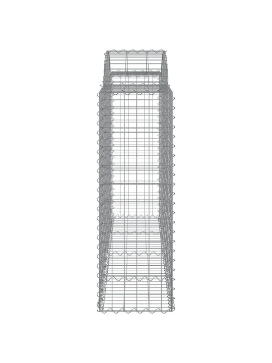 Klenuté gabionové koše 9 ks 200x50x120/140cm pozinkované železo