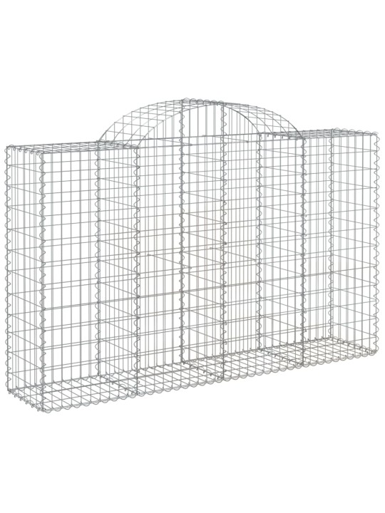 Klenuté gabionové koše 12ks 200x50x120/140cm pozinkované železo