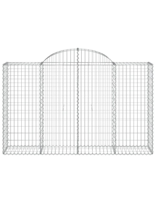 Klenuté gabionové koše 12ks 200x50x120/140cm pozinkované železo
