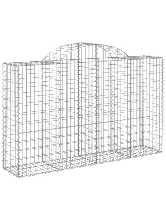 Klenuté gabionové koše 13ks 200x50x120/140cm pozinkované železo