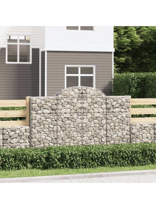 Klenuté gabionové koše 18ks 200x50x120/140cm pozinkované železo