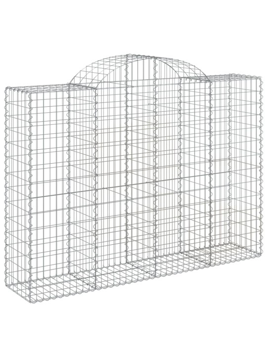Klenuté gabionové koše 2 ks 200x50x140/160cm pozinkované železo