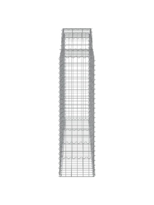 Klenuté gabionové koše 2 ks 200x50x140/160cm pozinkované železo