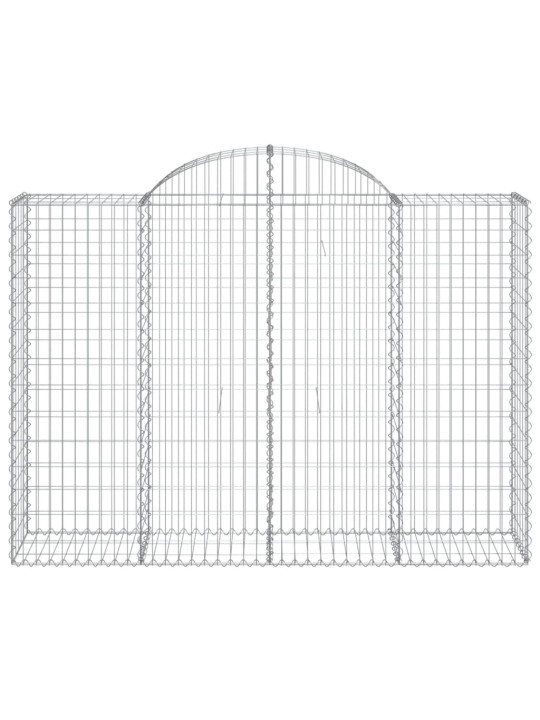 Klenuté gabionové koše 5 ks 200x50x140/160cm pozinkované železo