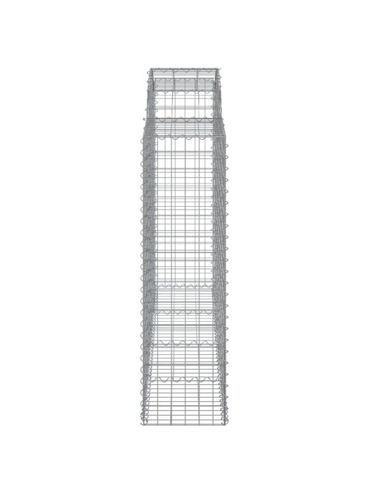 Klenuté gabionové koše 5 ks 200x50x140/160cm pozinkované železo