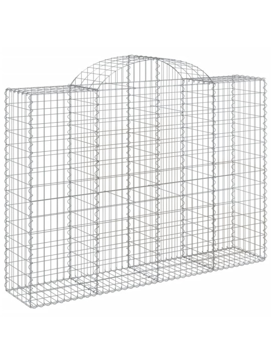 Klenuté gabionové koše 6 ks 200x50x140/160cm pozinkované železo