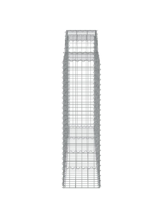 Klenuté gabionové koše 10ks 200x50x140/160cm pozinkované železo