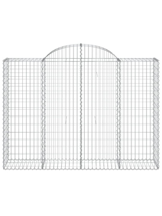 Klenuté gabionové koše 15ks 200x50x140/160cm pozinkované železo